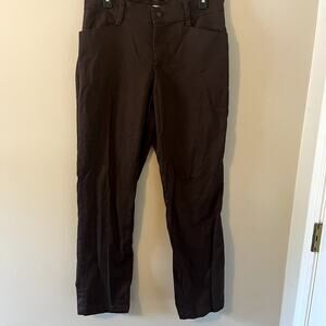 Lee Relaxed Fit Brown Trouser Straight Leg Pants Women's 12